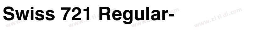 Swiss 721 Regular字体转换